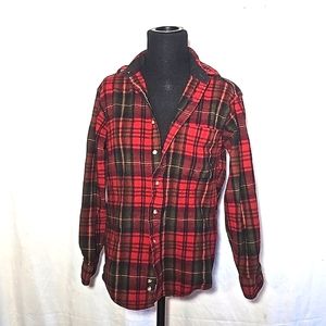 Pendleton red and green flannel